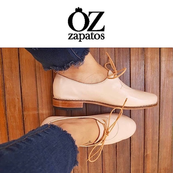 OZ Argentina Shoes - OZ Argentina Handmade Glove Leather Oxfords ‘Shanti’ Blush Nude Pink 39 US 9